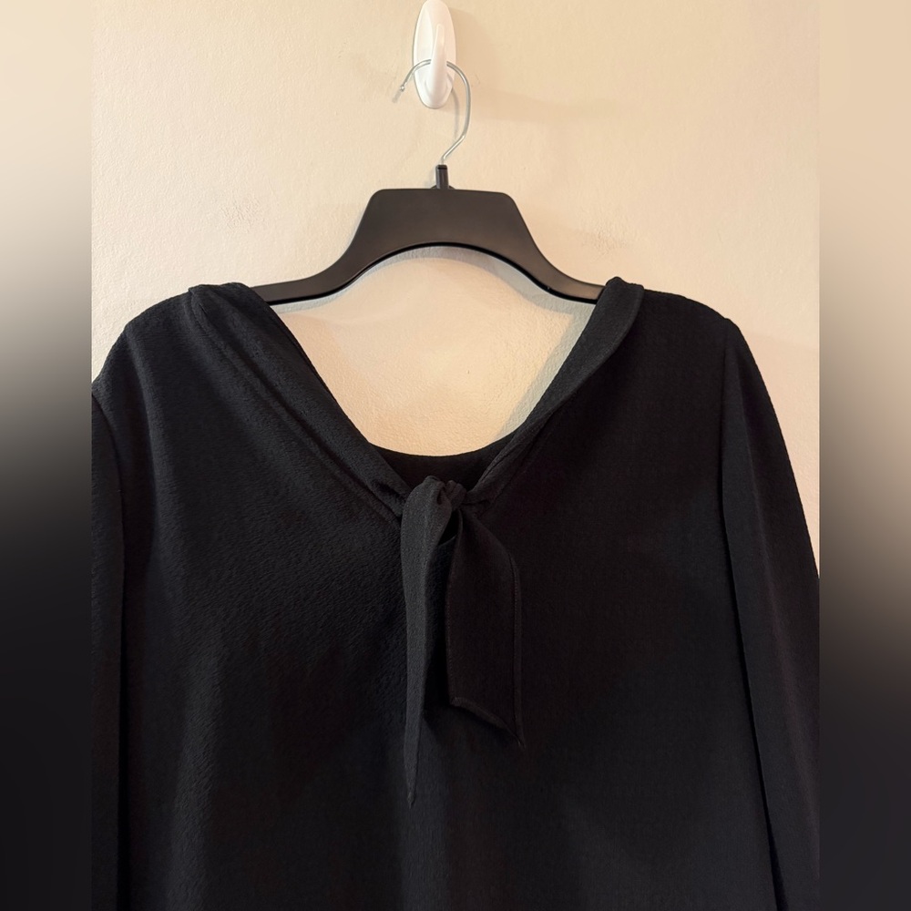 Sezane Black Long Sleeve Textured Blouse - Picture 7 of 11